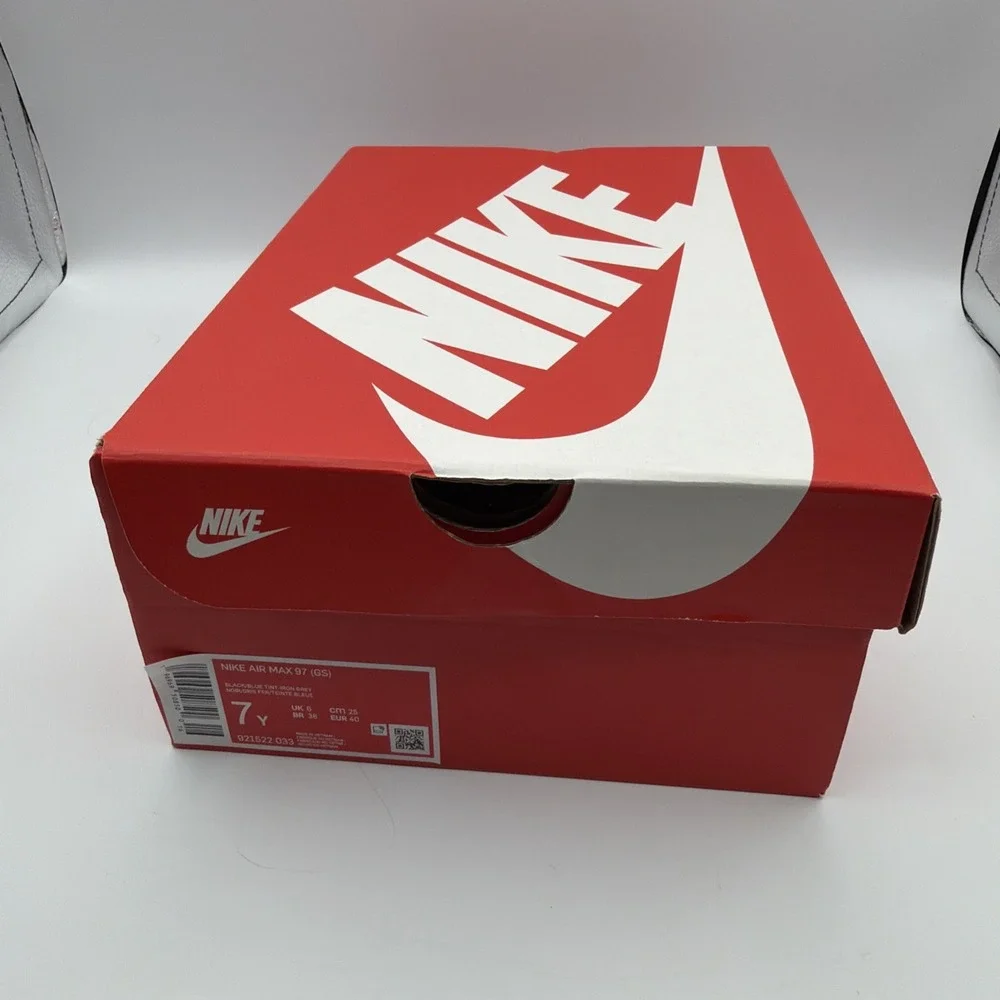 Nike Air Max 97 Shoes Youth Size 7Y Black Gray GS